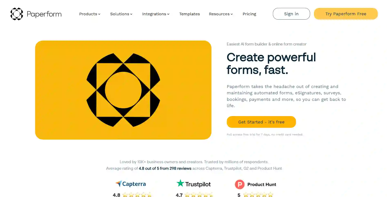 Paperform - Best for Landing-Page Style Interactive Forms