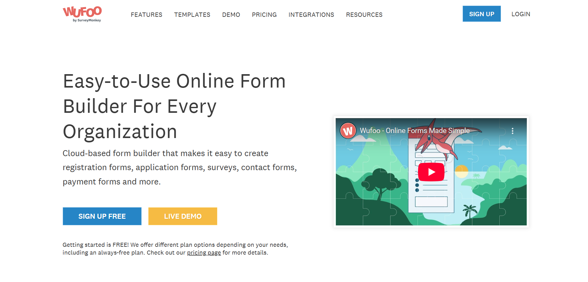 Wufoo - Best Lightweight Google Forms Alternative