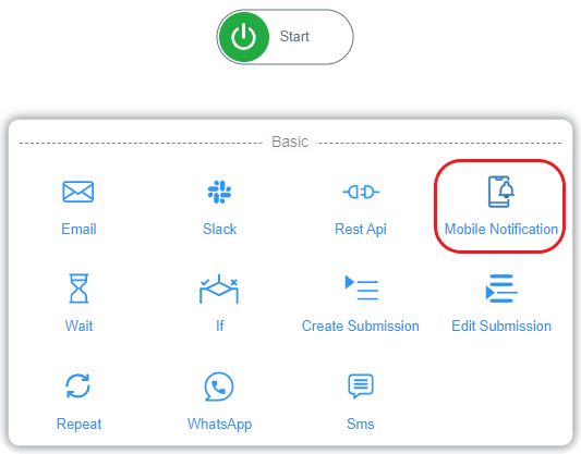 Workflows: Mobile notifications