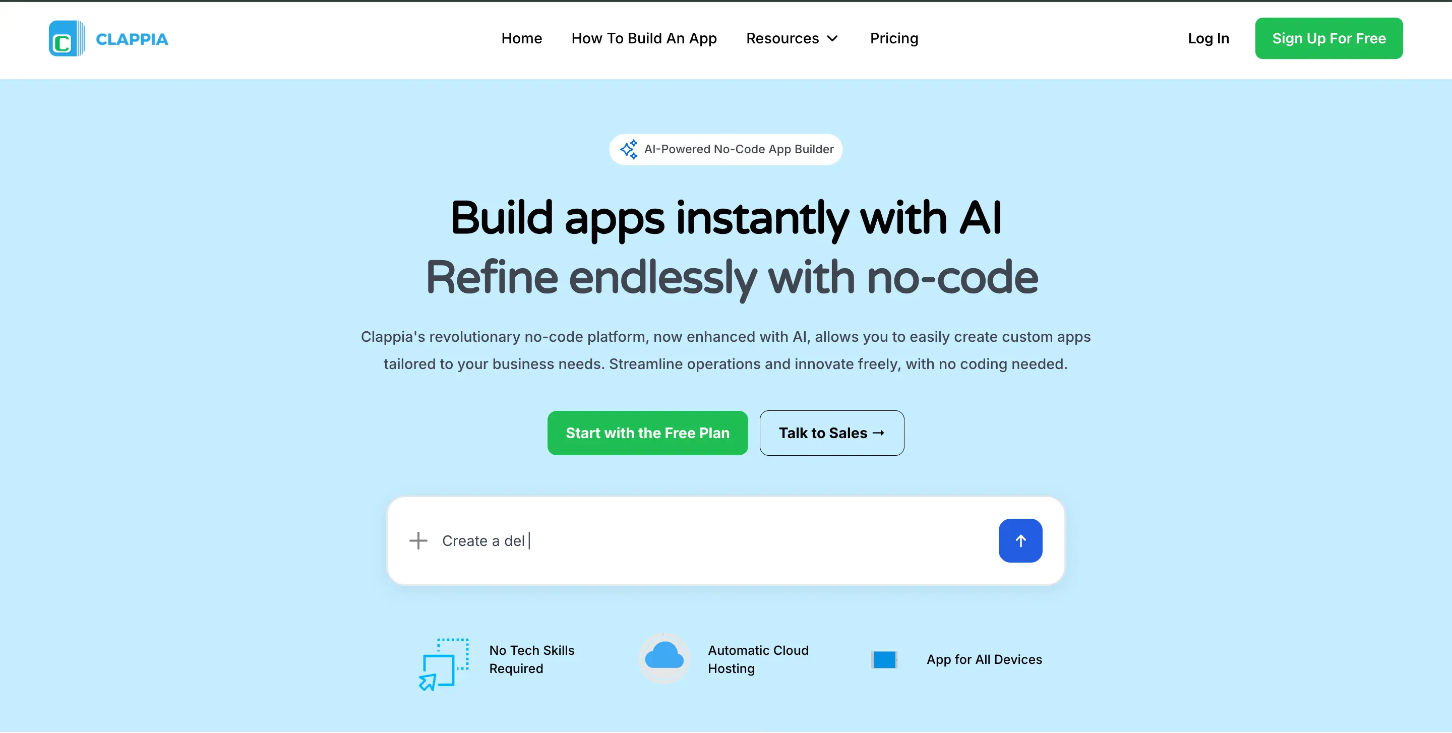 Clappia - free no code ai app builder