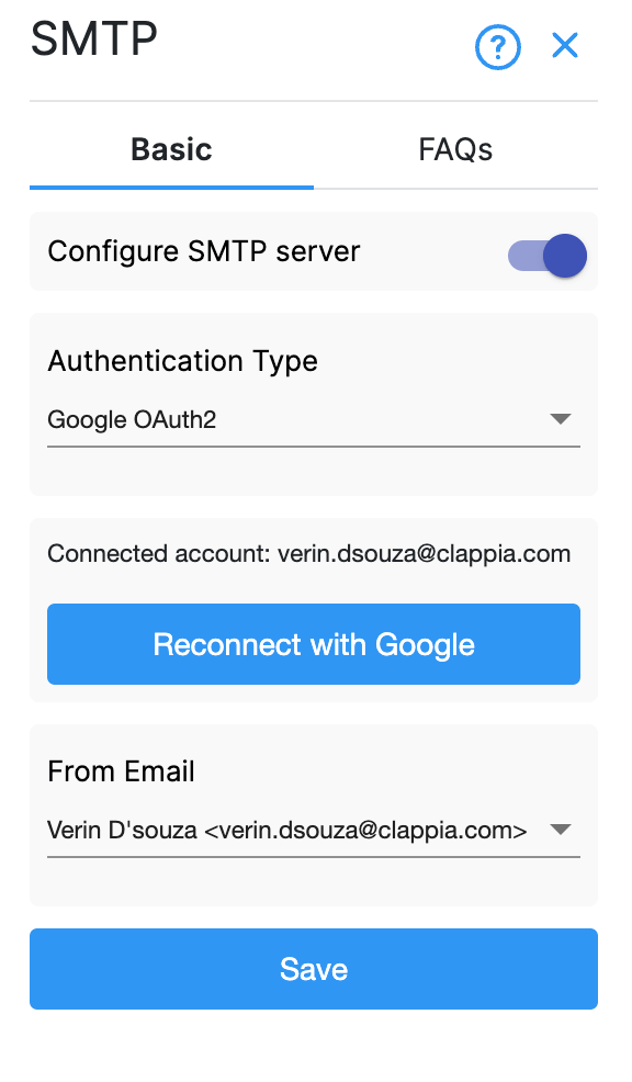 App SMTP