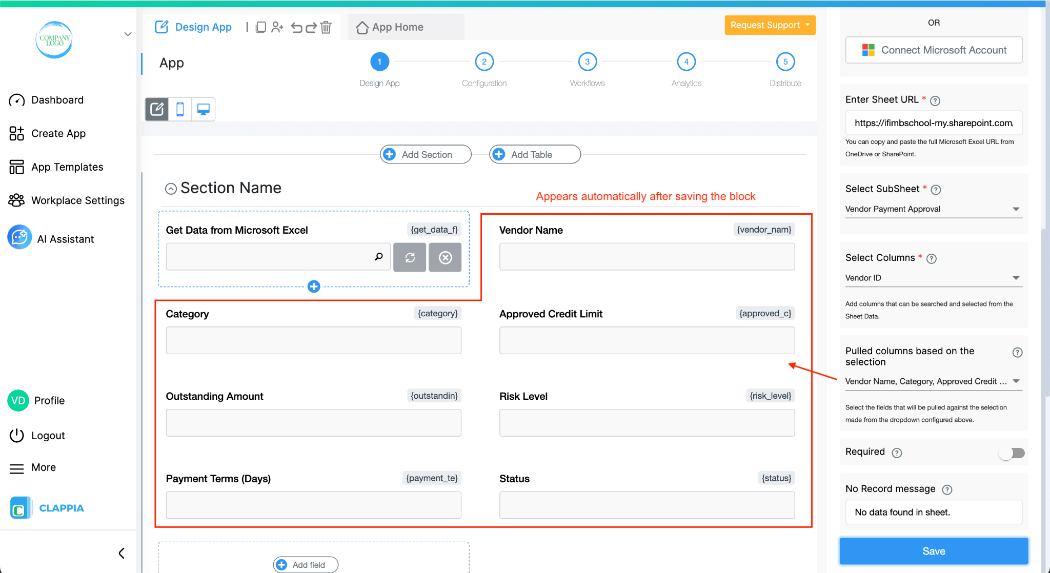 Fetch Data from Microsoft Excel in Clappia
