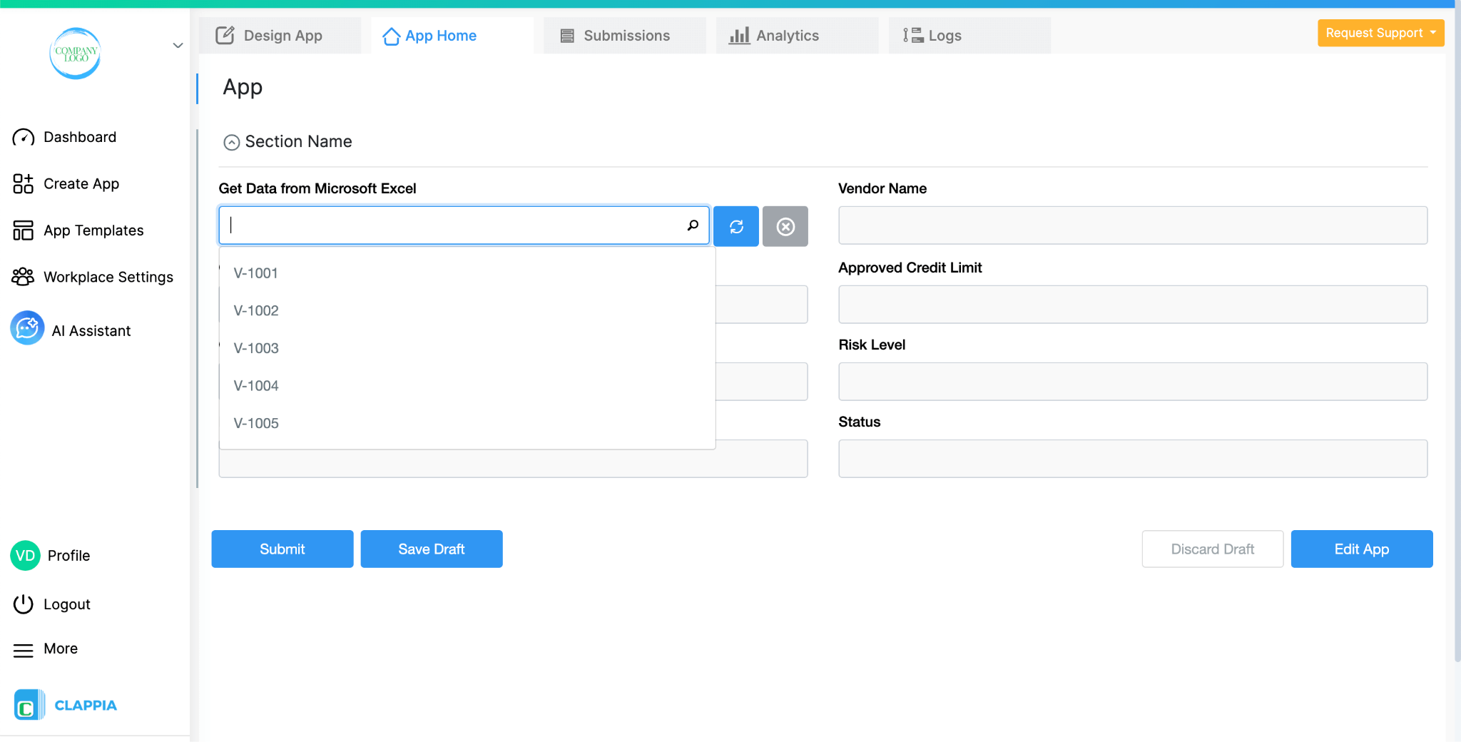 Fetch Data from Microsoft Excel in Clappia