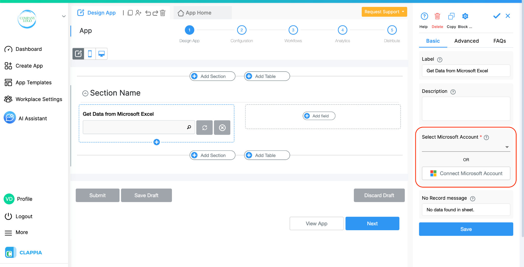 Fetch Data from Microsoft Excel in Clappia