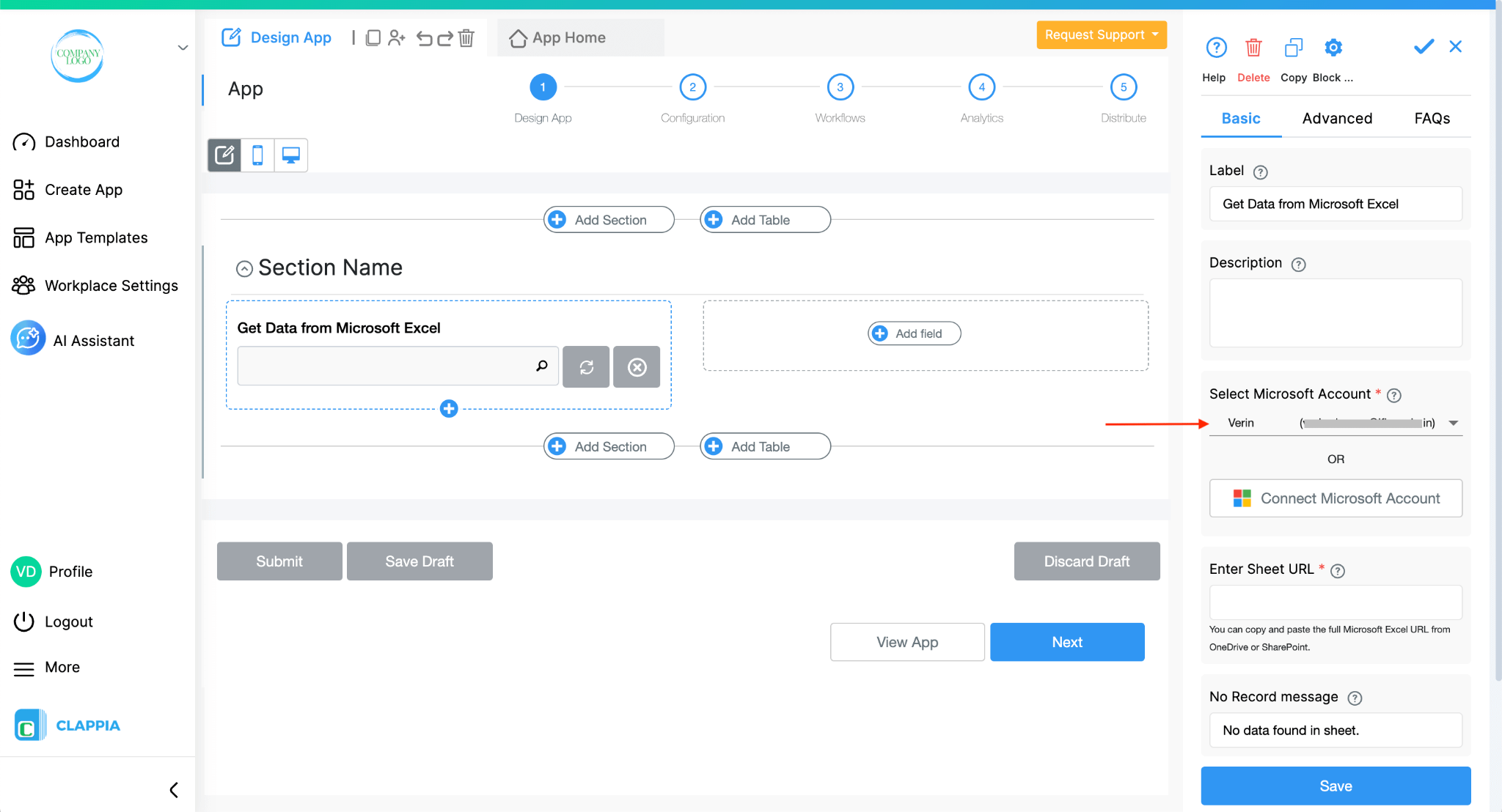 Fetch Data from Microsoft Excel in Clappia