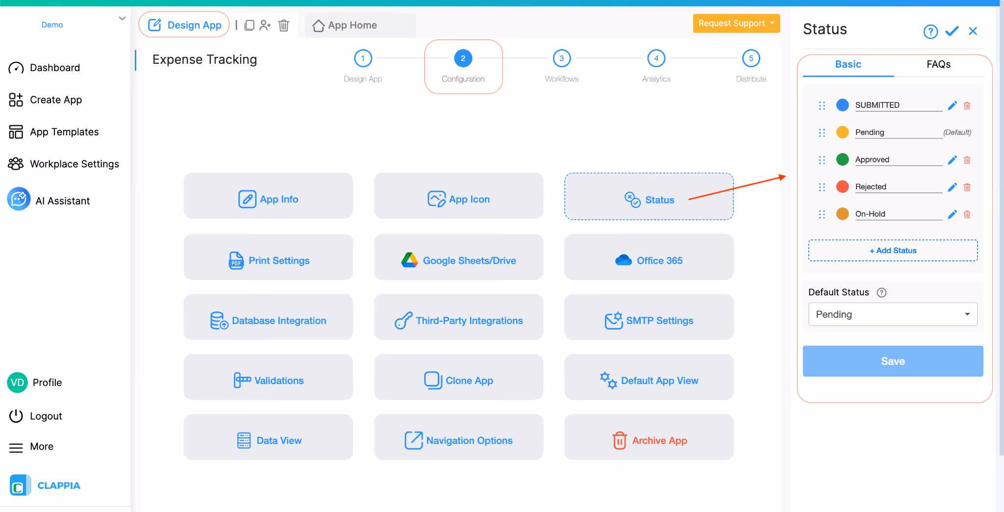 Dashboard Design Code Block Example