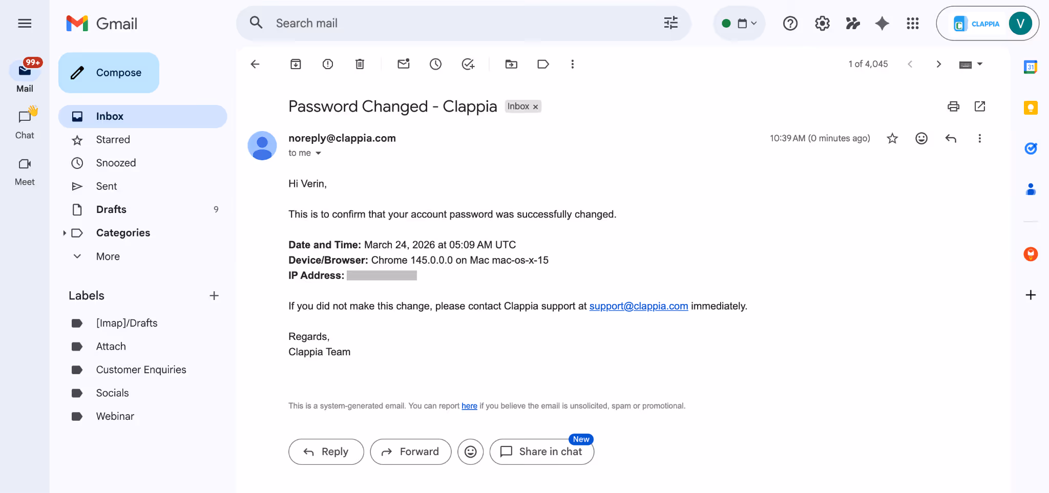 Reset Password