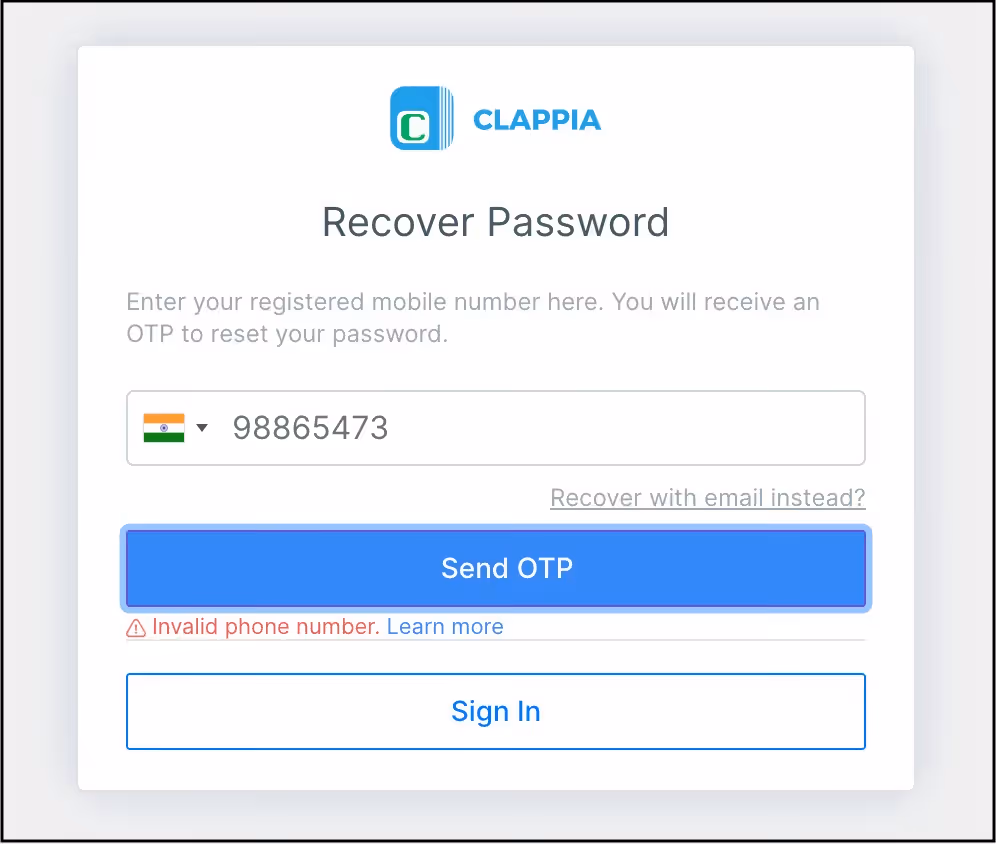 Reset Password