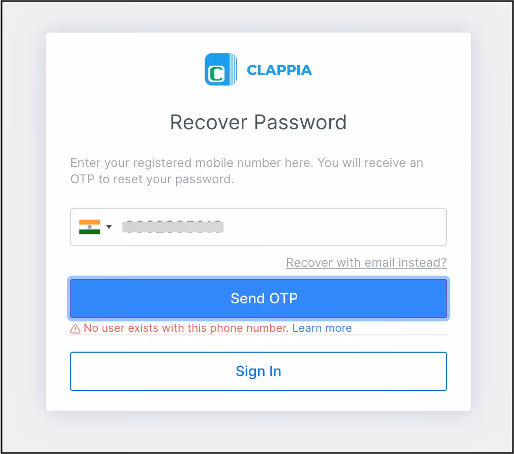 Reset Password