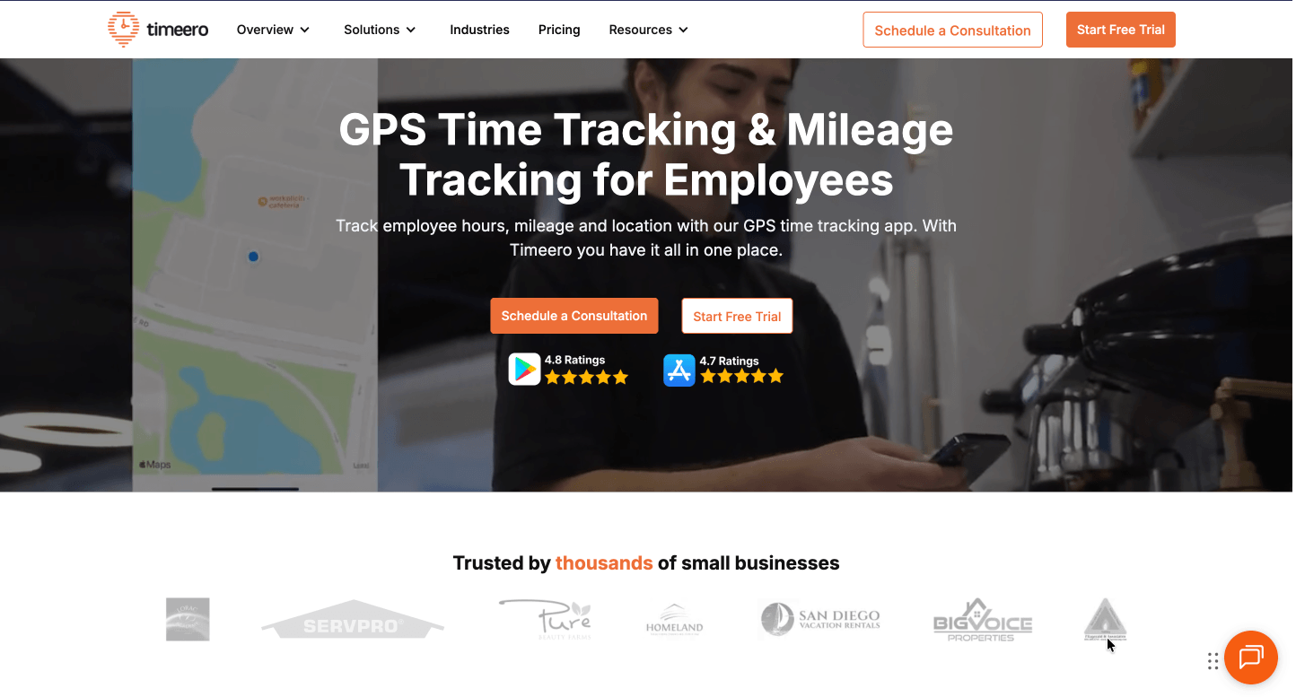 Timeero - Best for Mileage Tracking