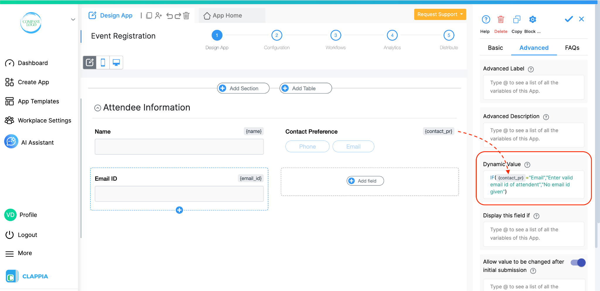 Formula used in Dynamic value and referencing field value