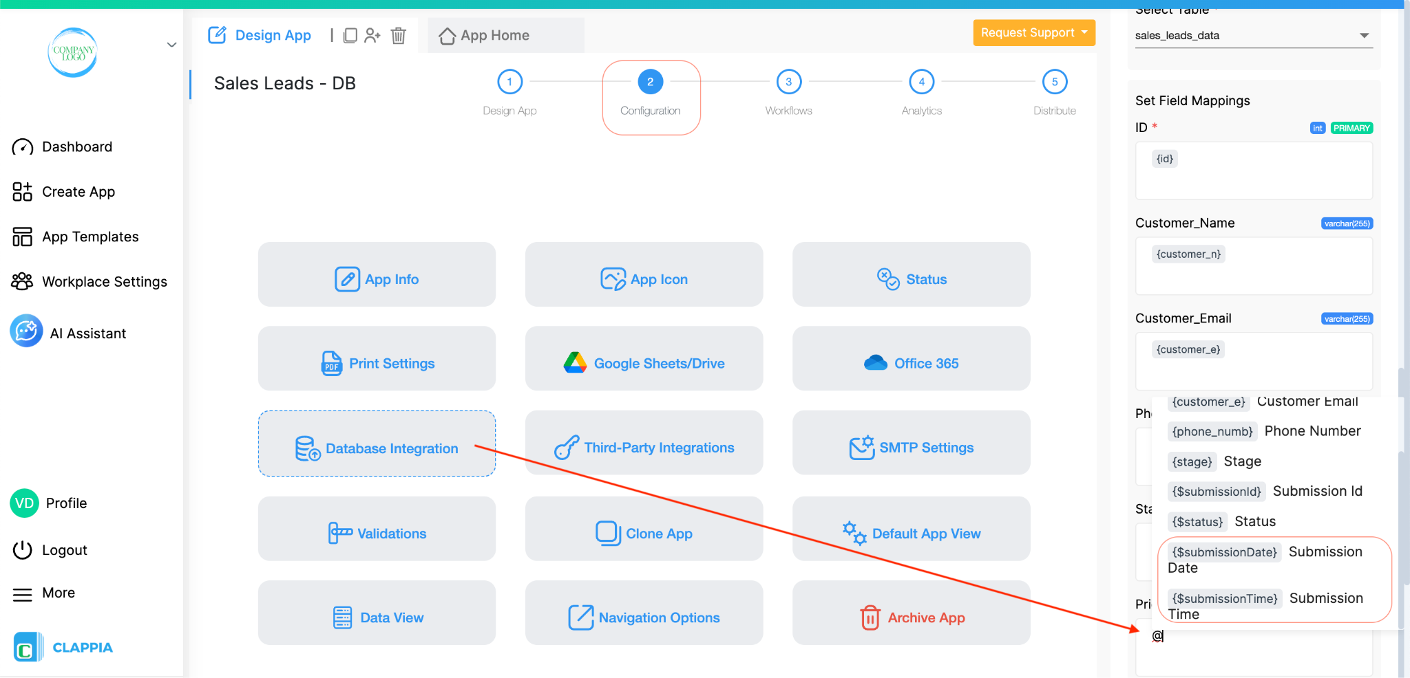 Using Submission Date and Time in Database Field Mapping