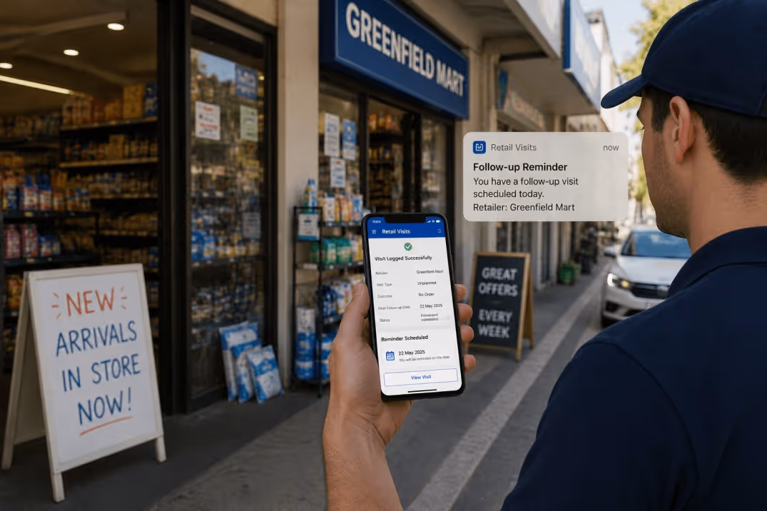 Stopping Missed Retail Follow-Ups with Automated Mobile Reminders: How to Build a Visit Logger That Never Lets a No-Order Slip Through