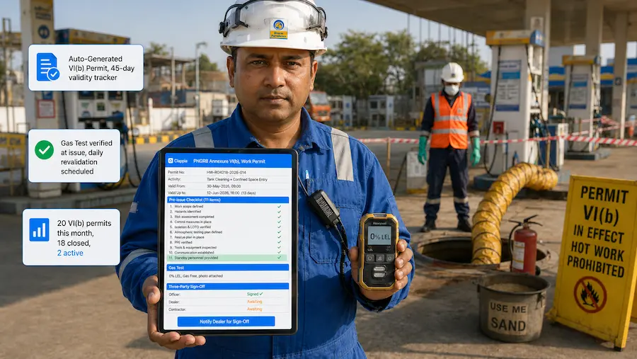 PNGRB Annexure VI(b): The Hot Work Permit Only an Oil Company Officer Can Issue