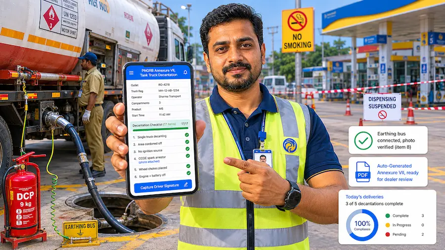 PNGRB Annexure VII: The Tank Truck Decantation Checklist Every Petrol Pump Must Sign