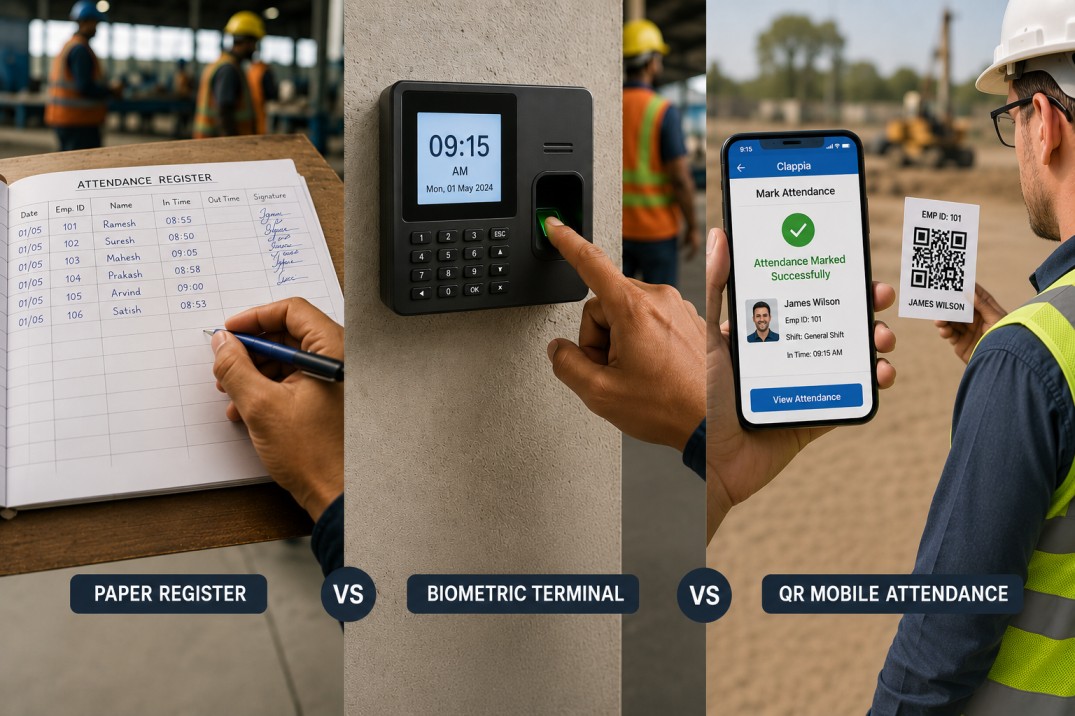 QR-Based Mobile Attendance vs Paper Logs and Biometric Machines: Which Is Right for Your Team?