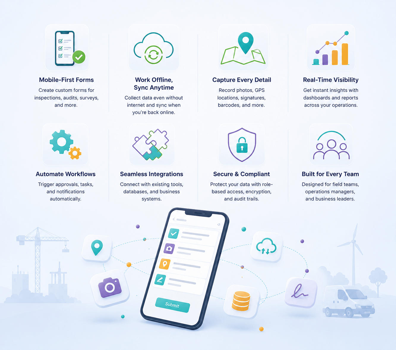 Custom mobile apps for data collection