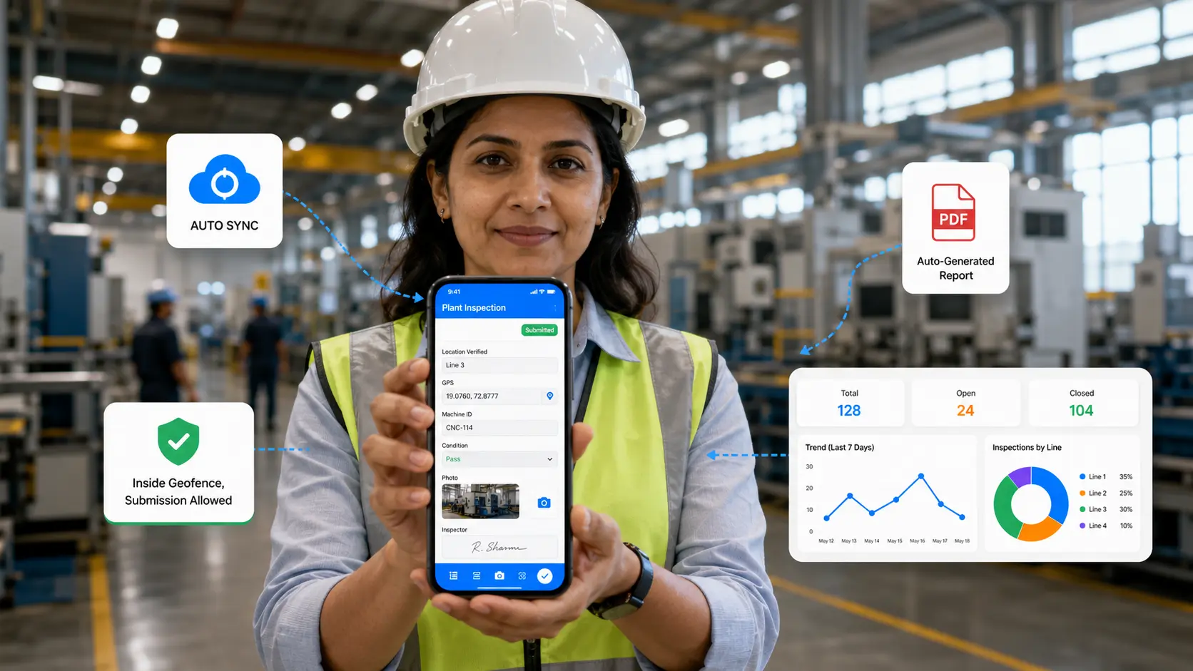 inspection checklist app with gps location