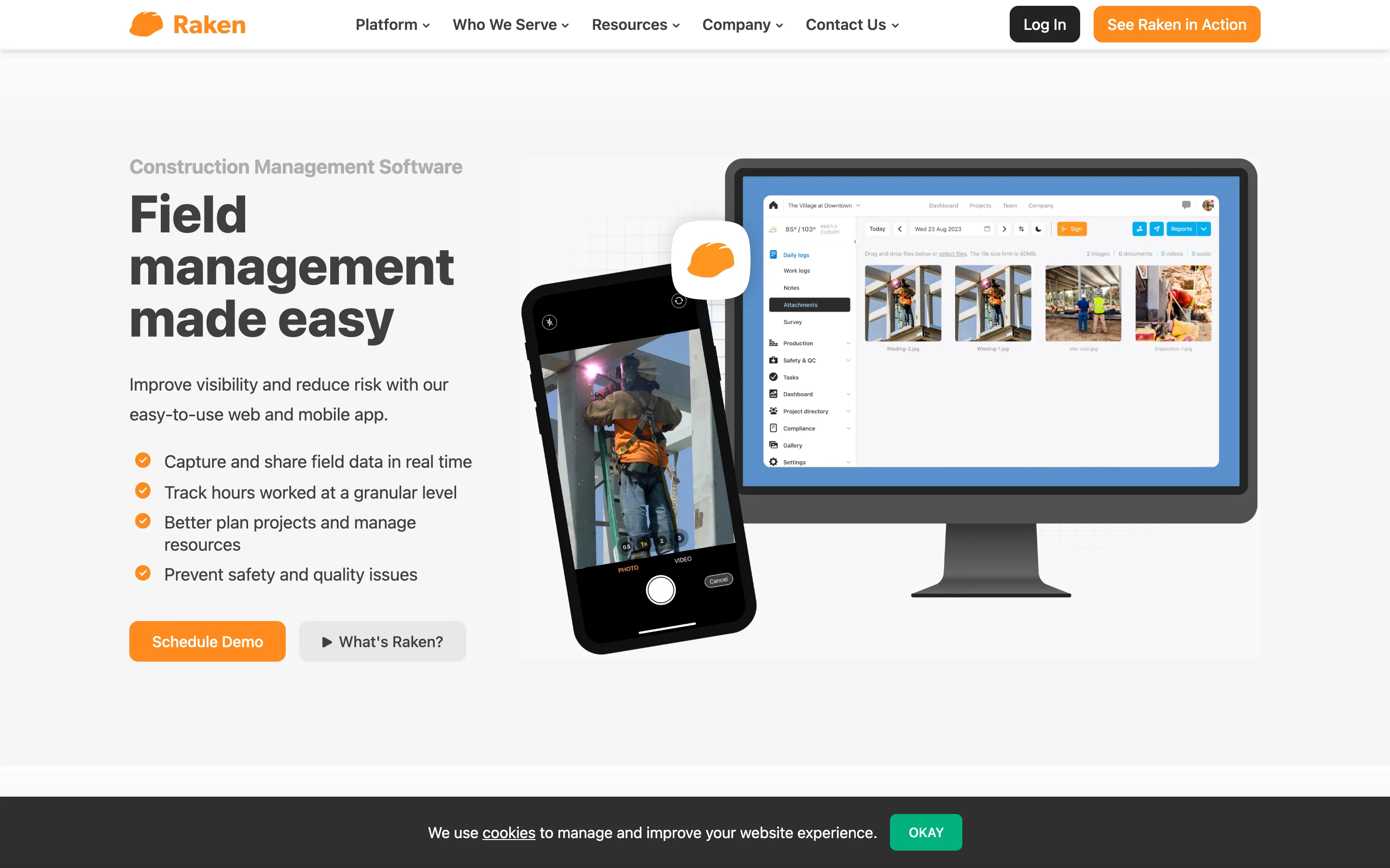 Raken product screenshot
