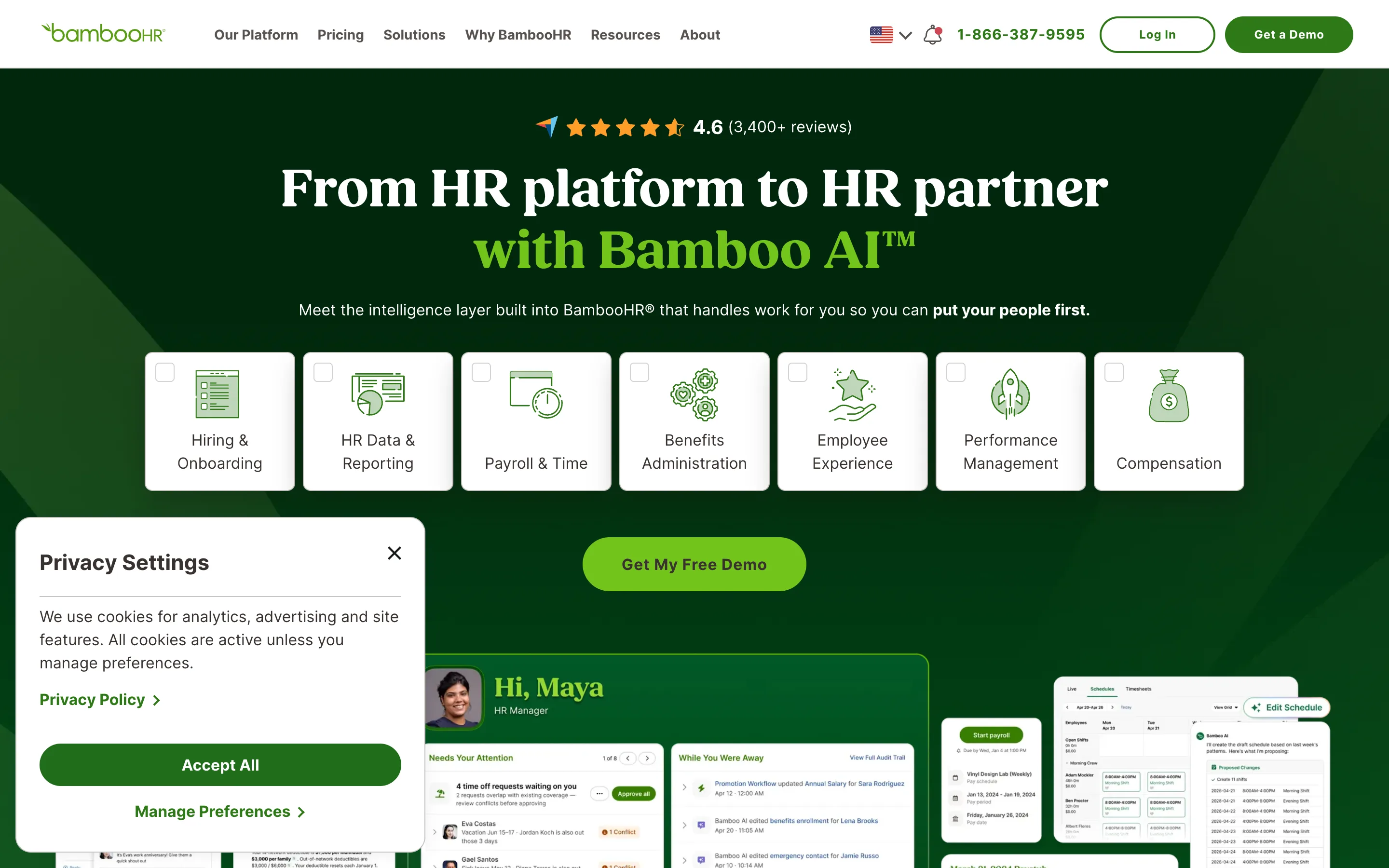 BambooHR product screenshot