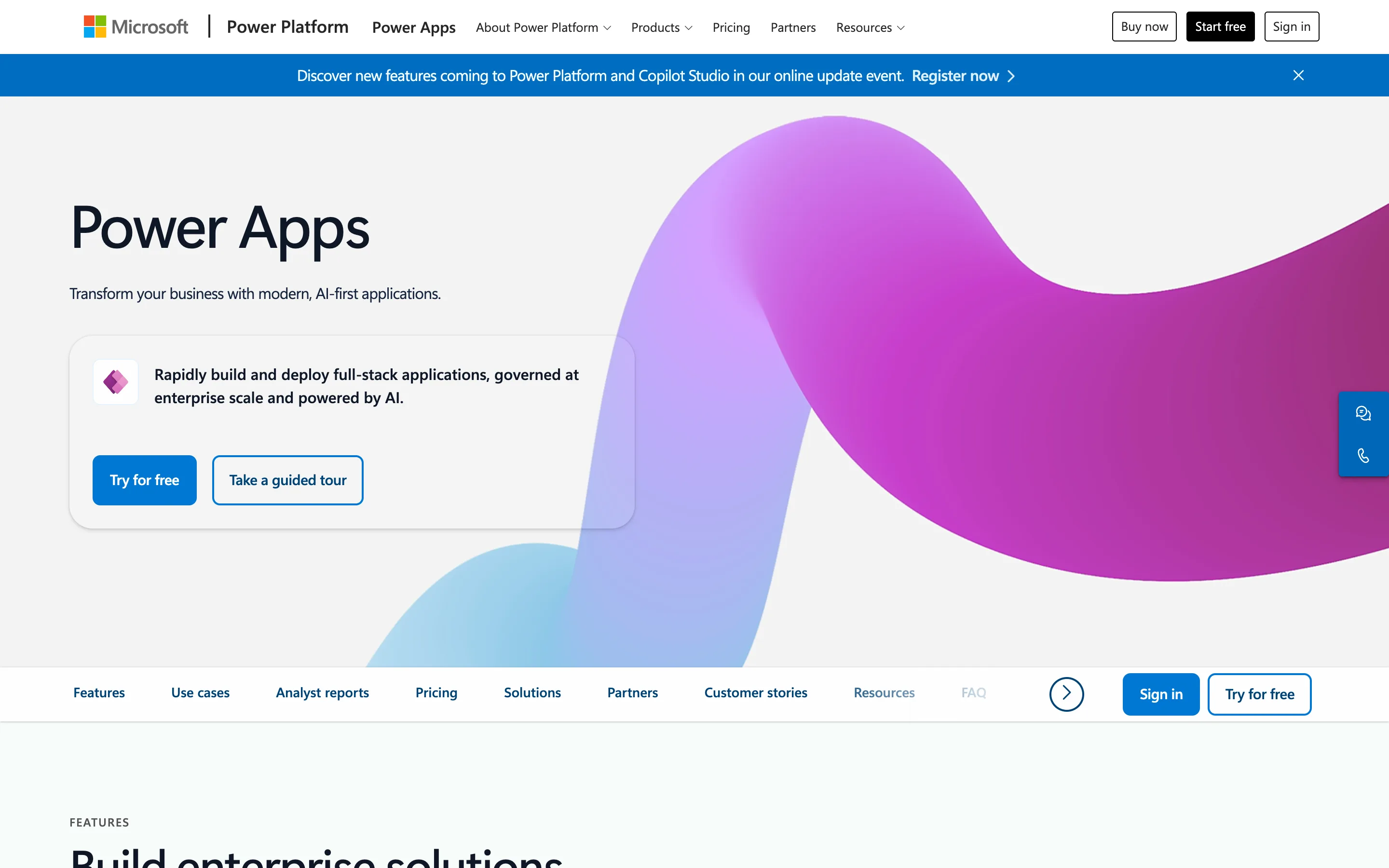 Microsoft Power Apps data collection app screenshot