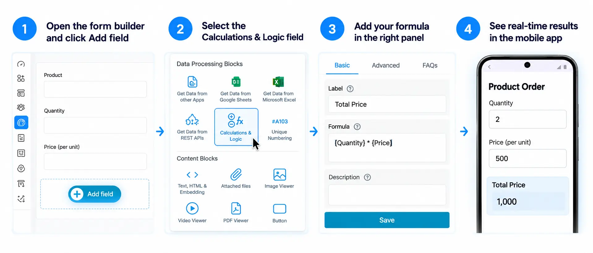 add calculations to forms without 3rd party addons securely