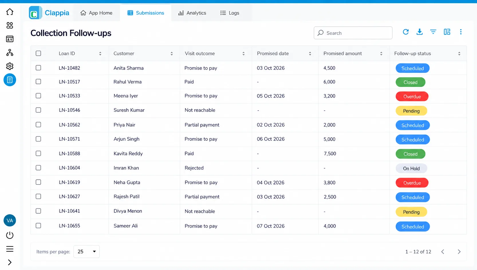 Use Case 2: Loan collection visit to follow-up payment
