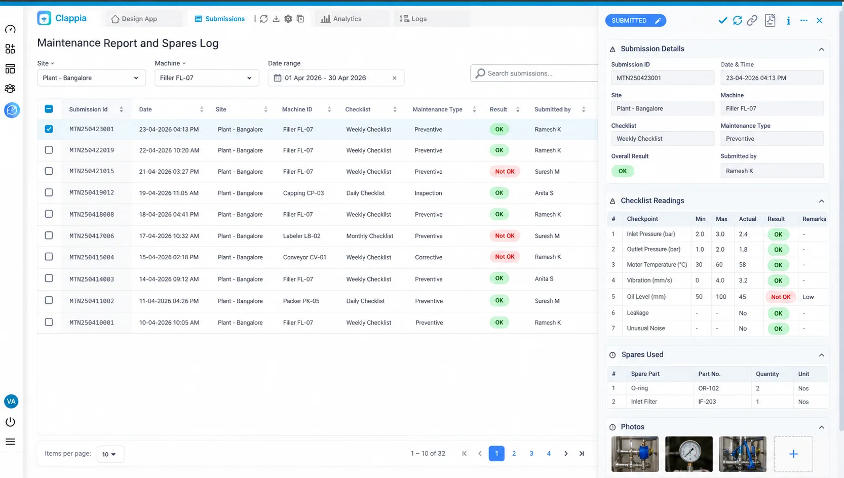 Use Case 2: Maintenance Manager Auditing Data on Desktop