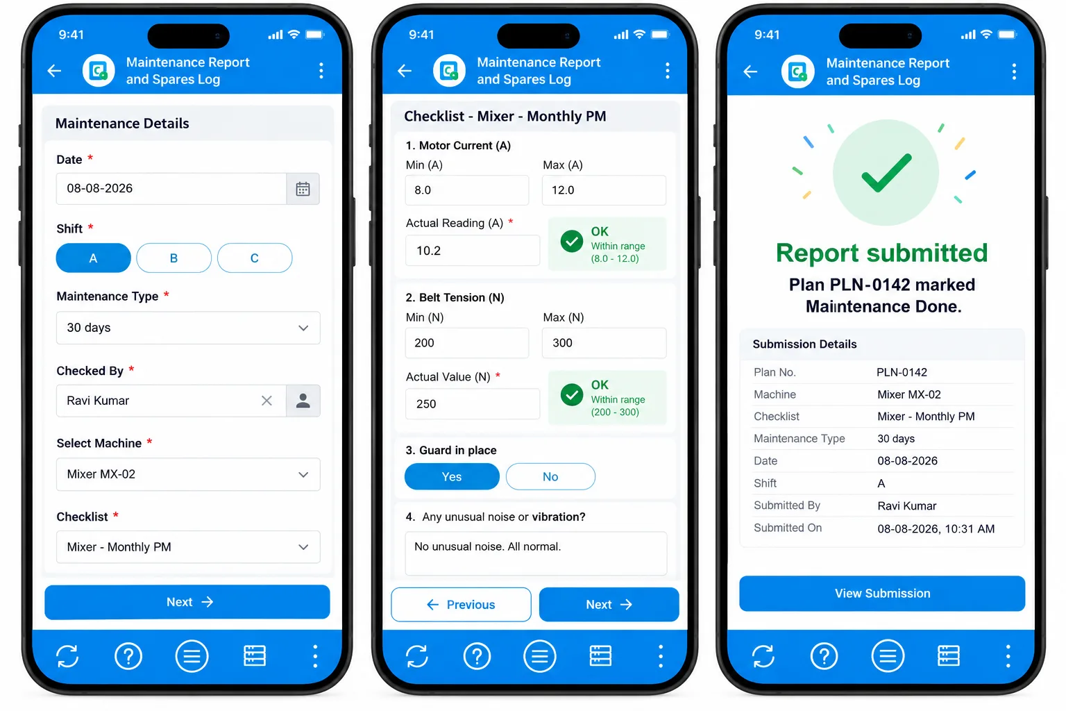 Use Case 1: Technicians Executing Planned Maintenance on Mobile