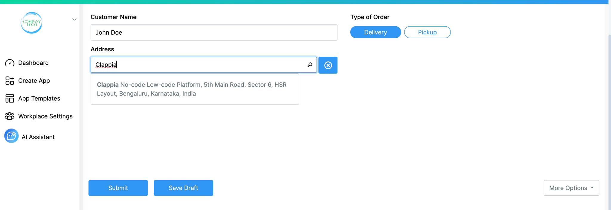 Using the block in App Home
