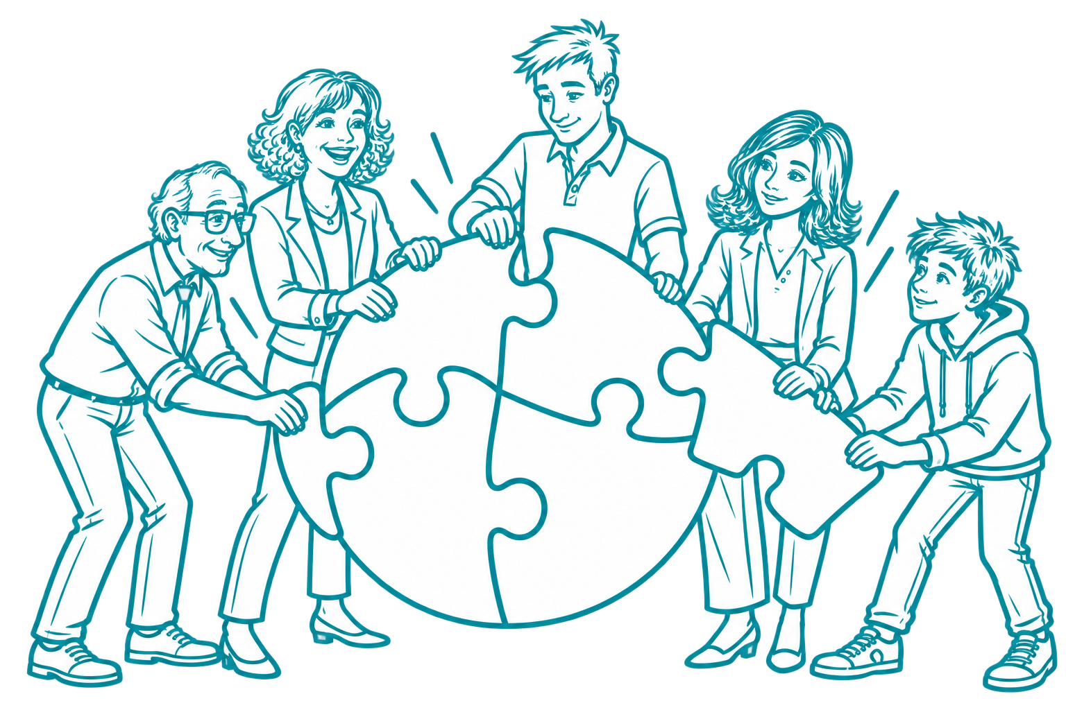 Fünf Generationen im Team: Babyboomer, Generation X, Generation Y, Generation Z und Generation Alpha