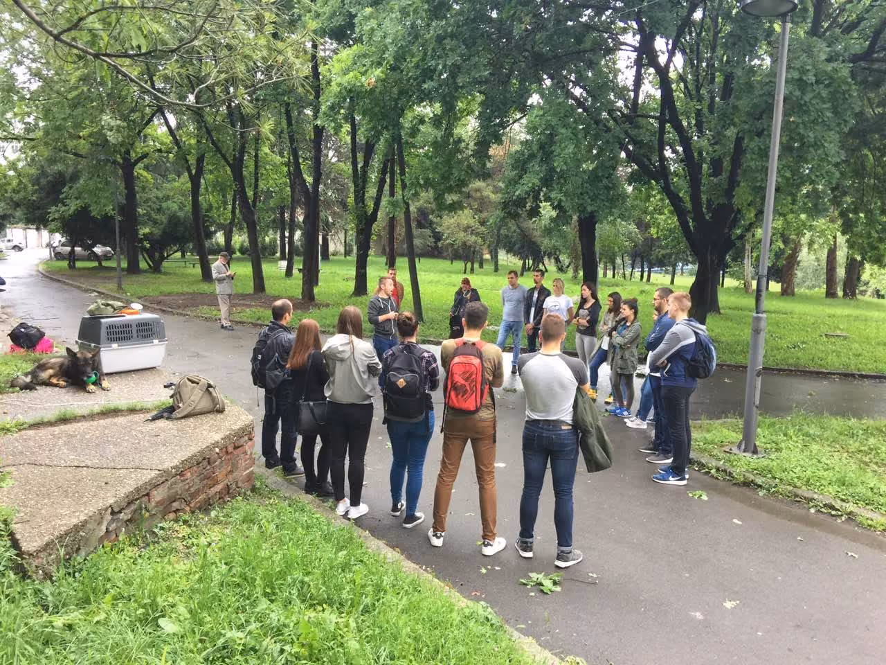 UrbanDOG vrši demonstraciju praktičnog rada sa psima studentima Kinološke akademije iz Beograda