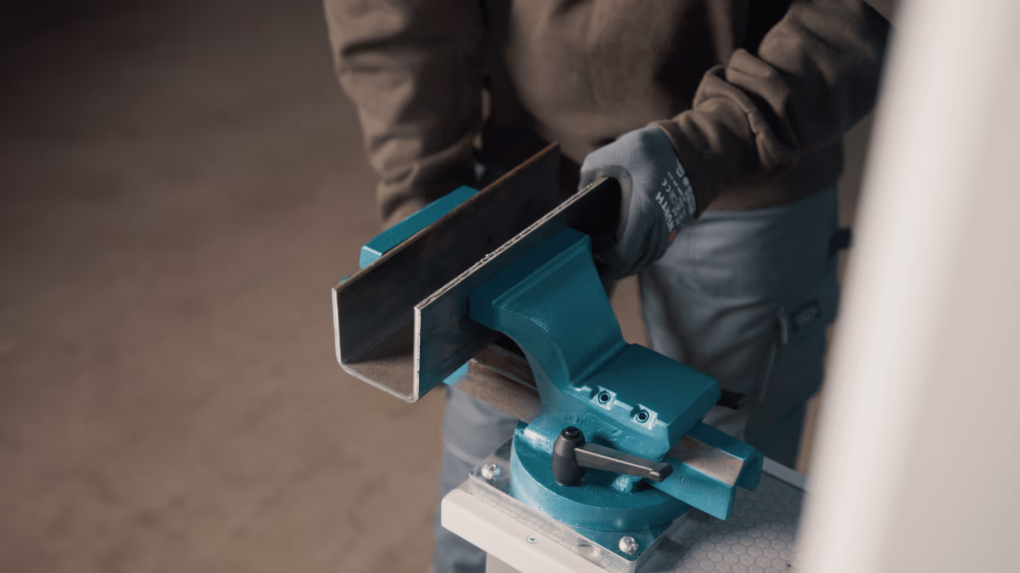 A man working