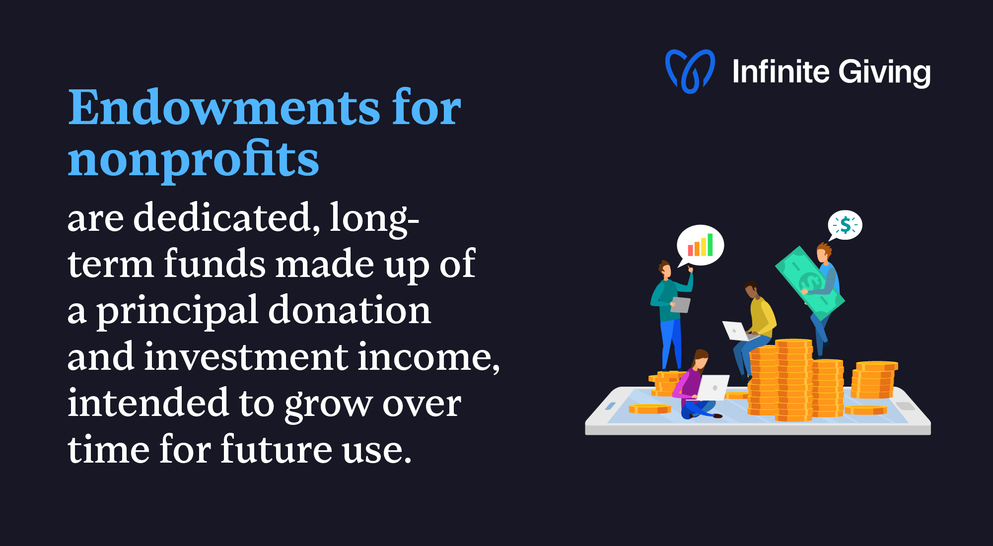 The definition of endowments for small to mid-size nonprofits, also in the text below