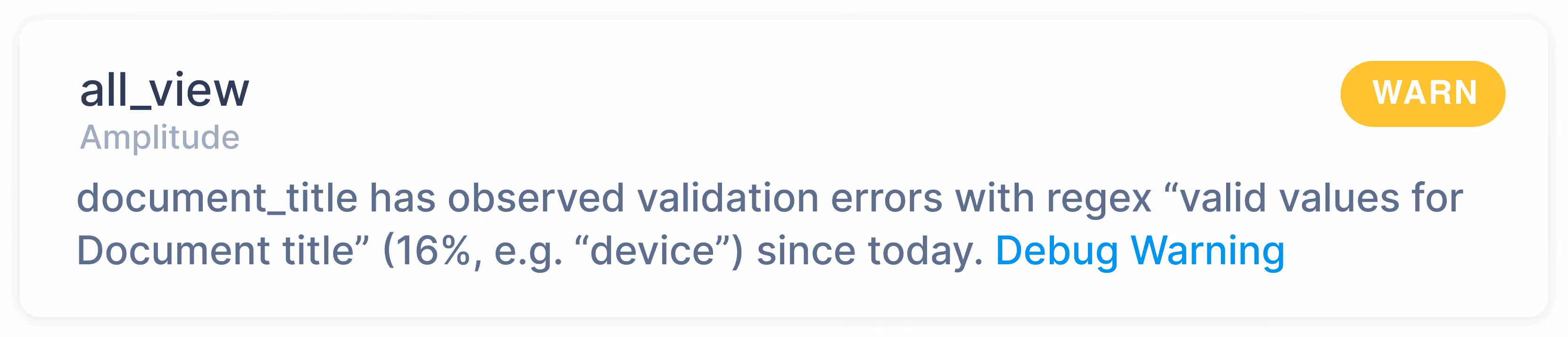 Trackingplan's warning popup