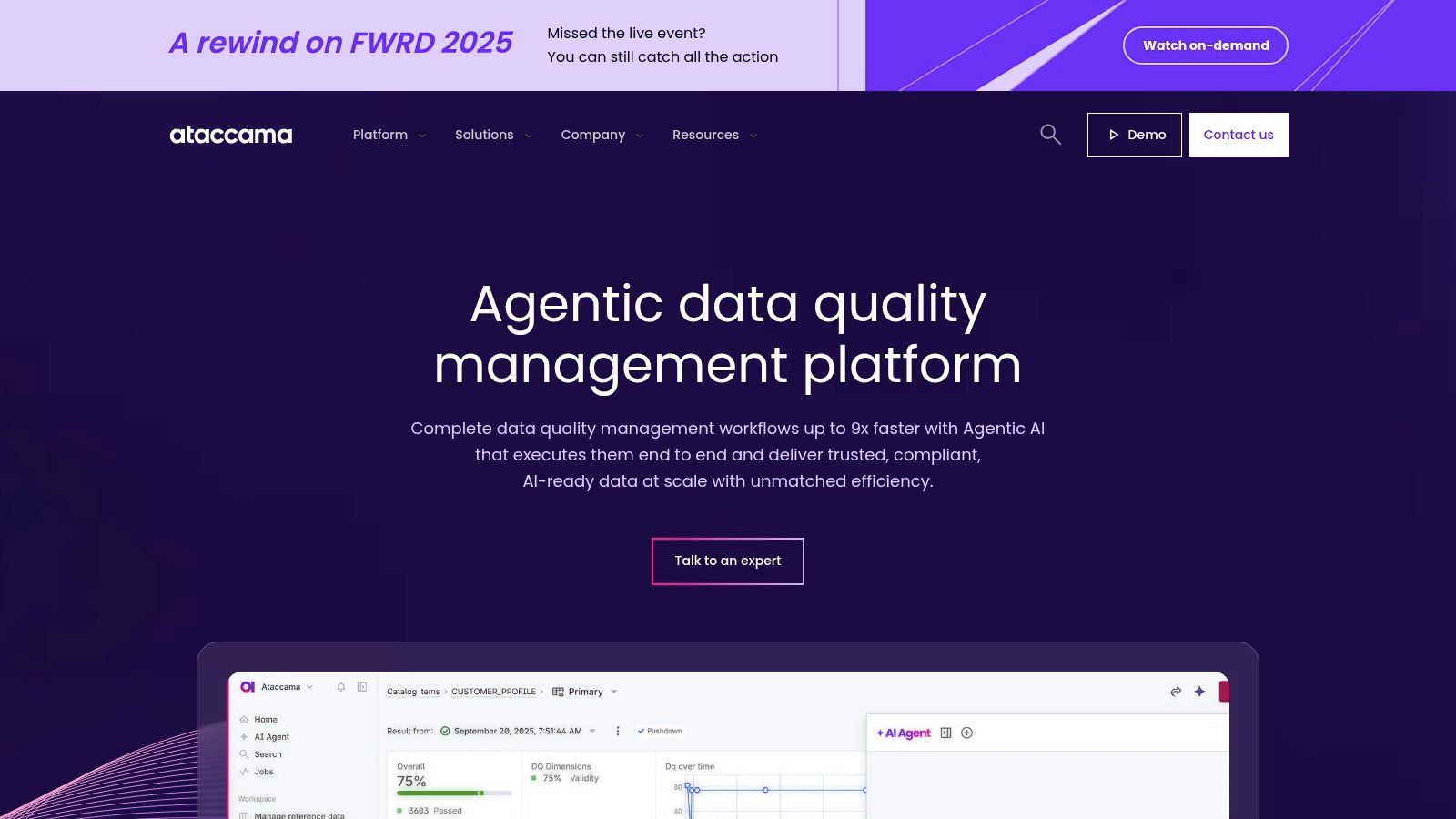 Ataccama – ONE Data Quality (and Snowflake Native App)
