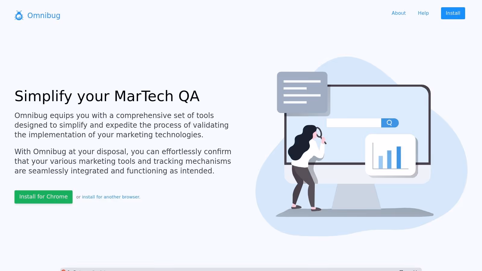 Omnibug decoding a GA4 request in the browser's developer tools.