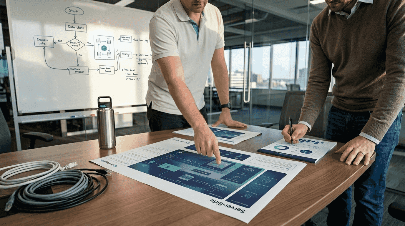 IT team discussing server-side tracking implementation