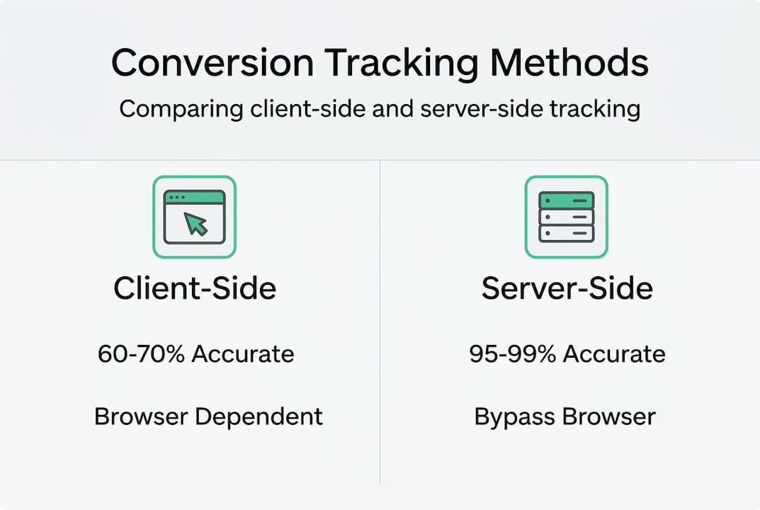 Infographic compares client and server tracking