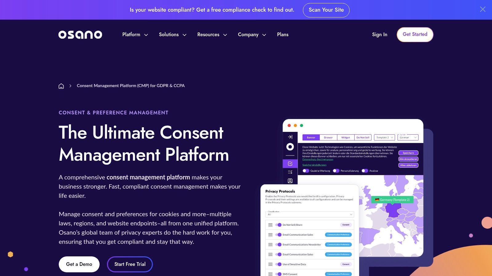 Osano, Consent Management Platform