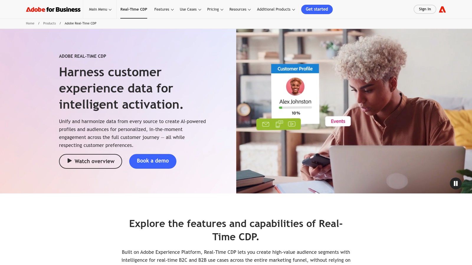 Adobe Experience Platform (Real-Time CDP) + Adobe Tags