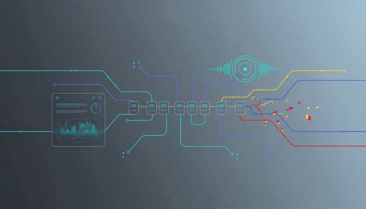 Team discussing marketing report printouts