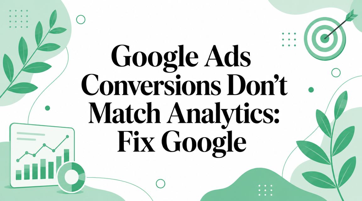 Google Ads Conversions Don't Match Analytics: Fix Google