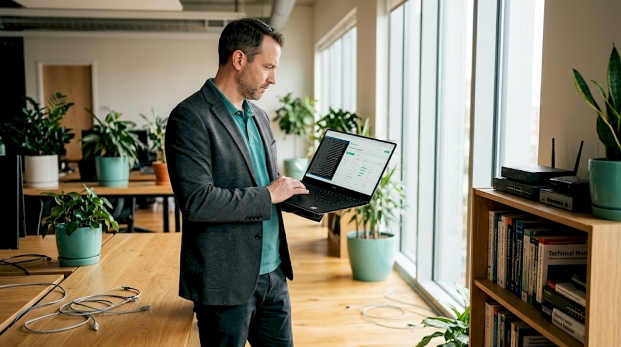 IT professional reviewing server and consent dashboard