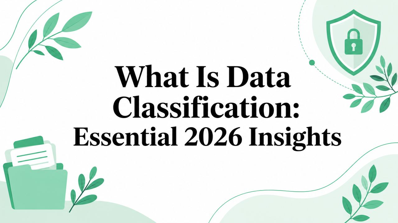 What Is Data Classification: Essential 2026 Insights