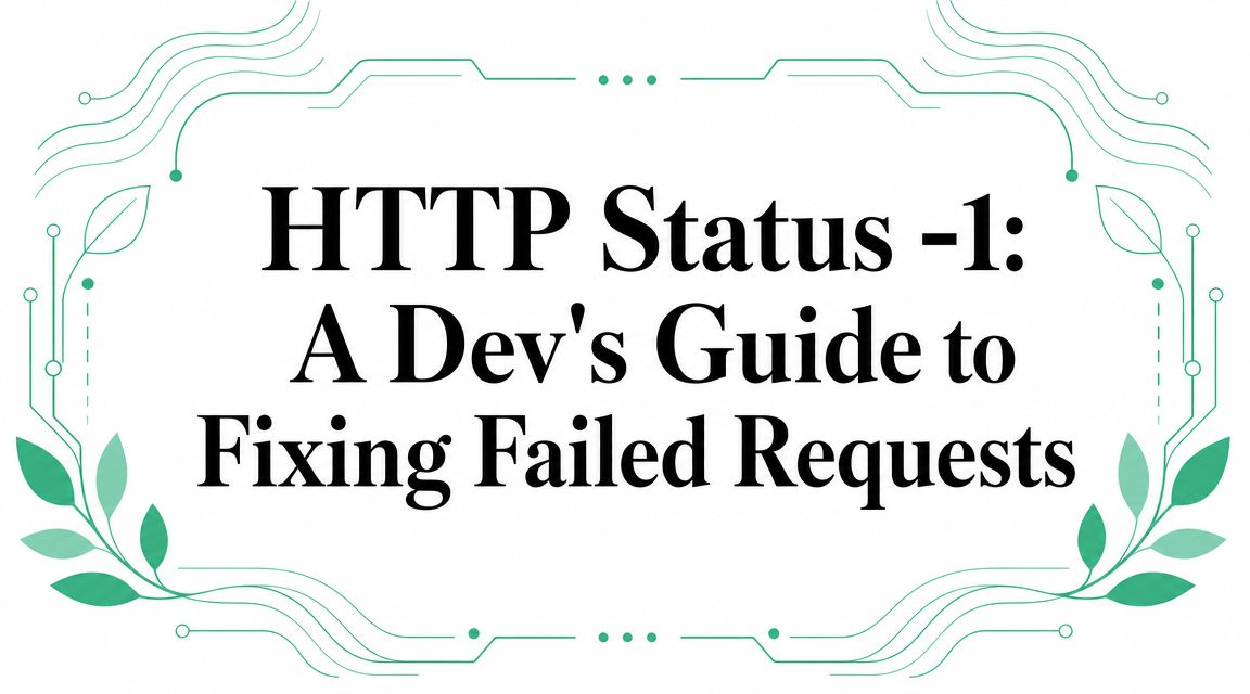 HTTP Status -1: A Dev's Guide to Fixing Failed Requests