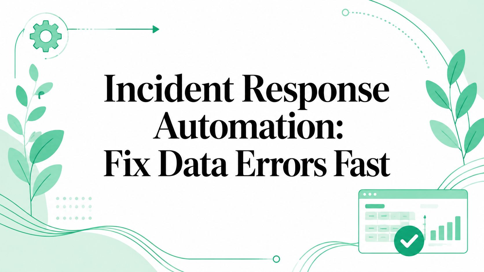 Incident Response Automation: Fix Data Errors Fast