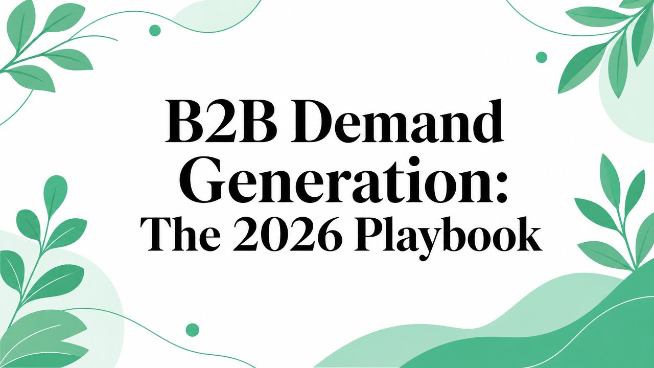 B2B Demand Generation: The 2026 Playbook