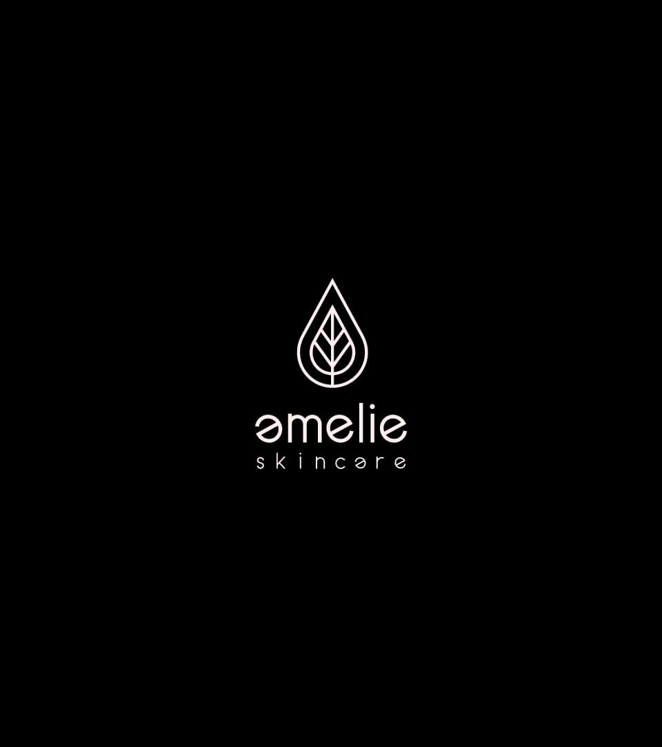 Amelie logo on a black background