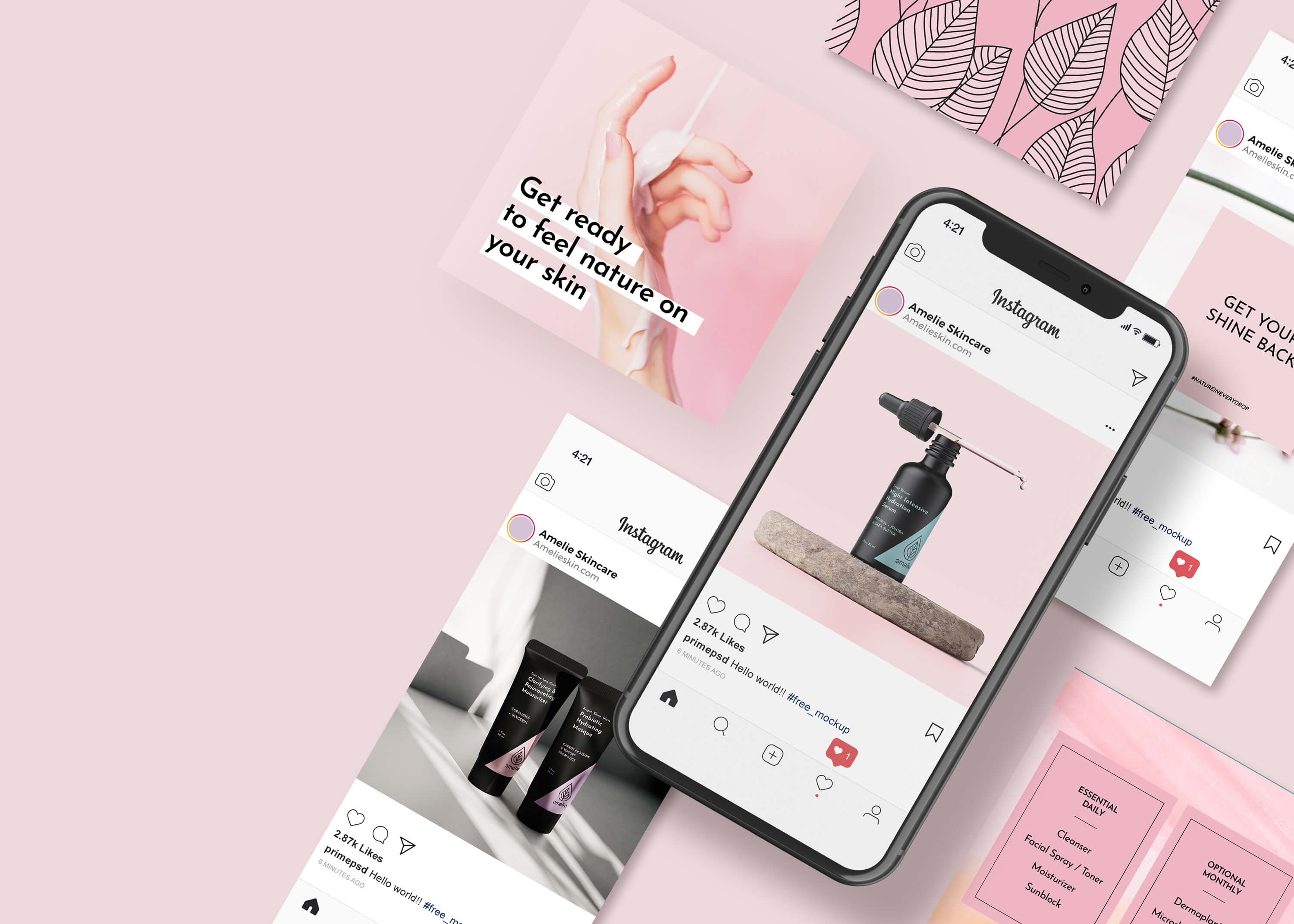 Amelie skincare instagram feed